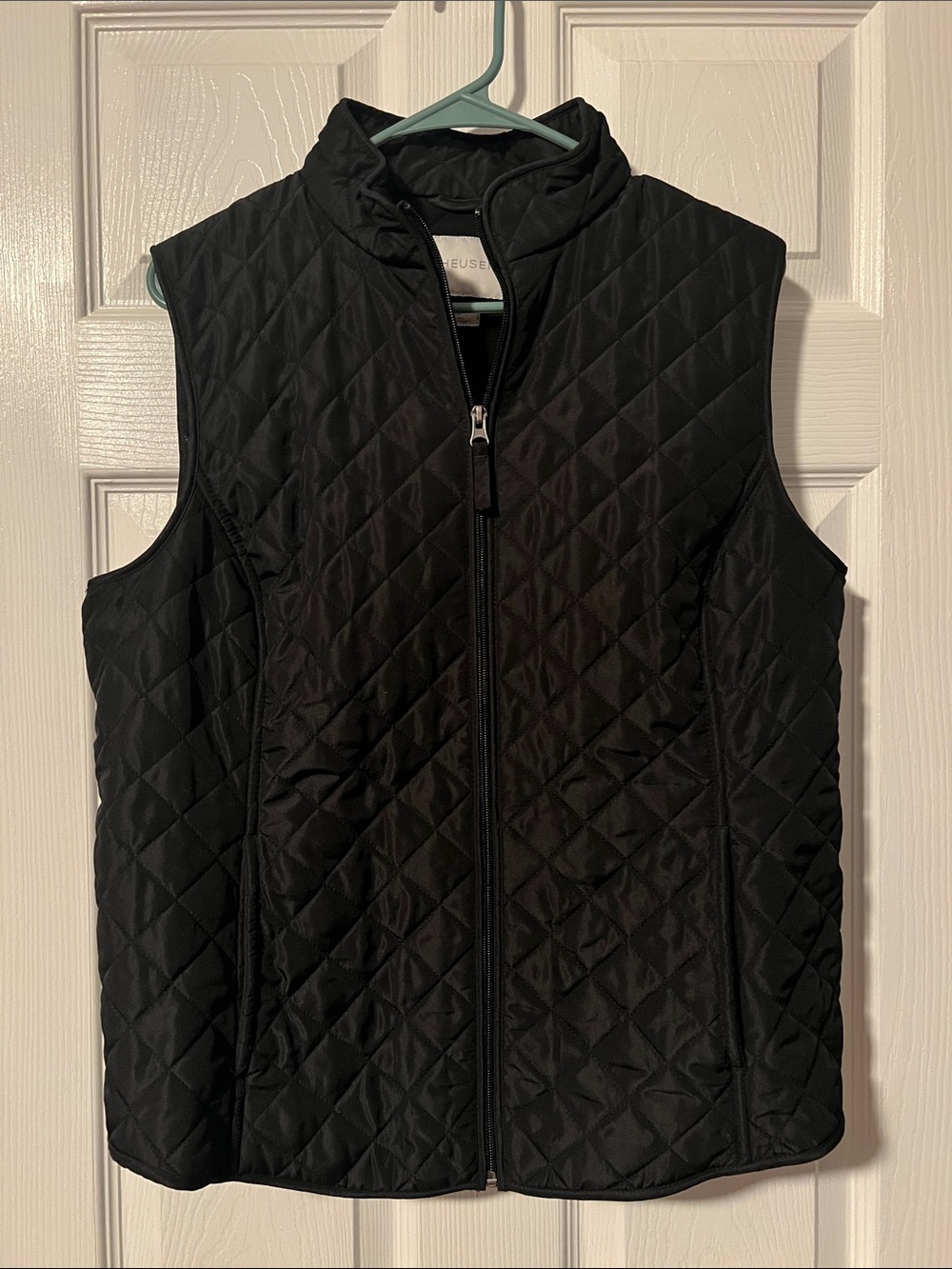 Quilted Black Sleeveless Vest - Classic Packable Layer
